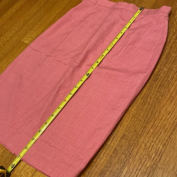 ESCADA linen pink fully lined pencil skirt sz 36 - Picture 9 of 9